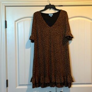 CeCe Plus Animal Print Dress 1x